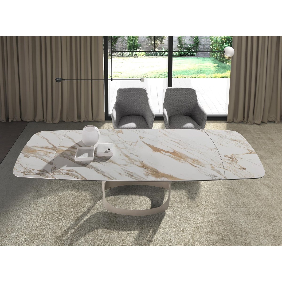Chaise en tissu gris | noir, ANGEL CERDA