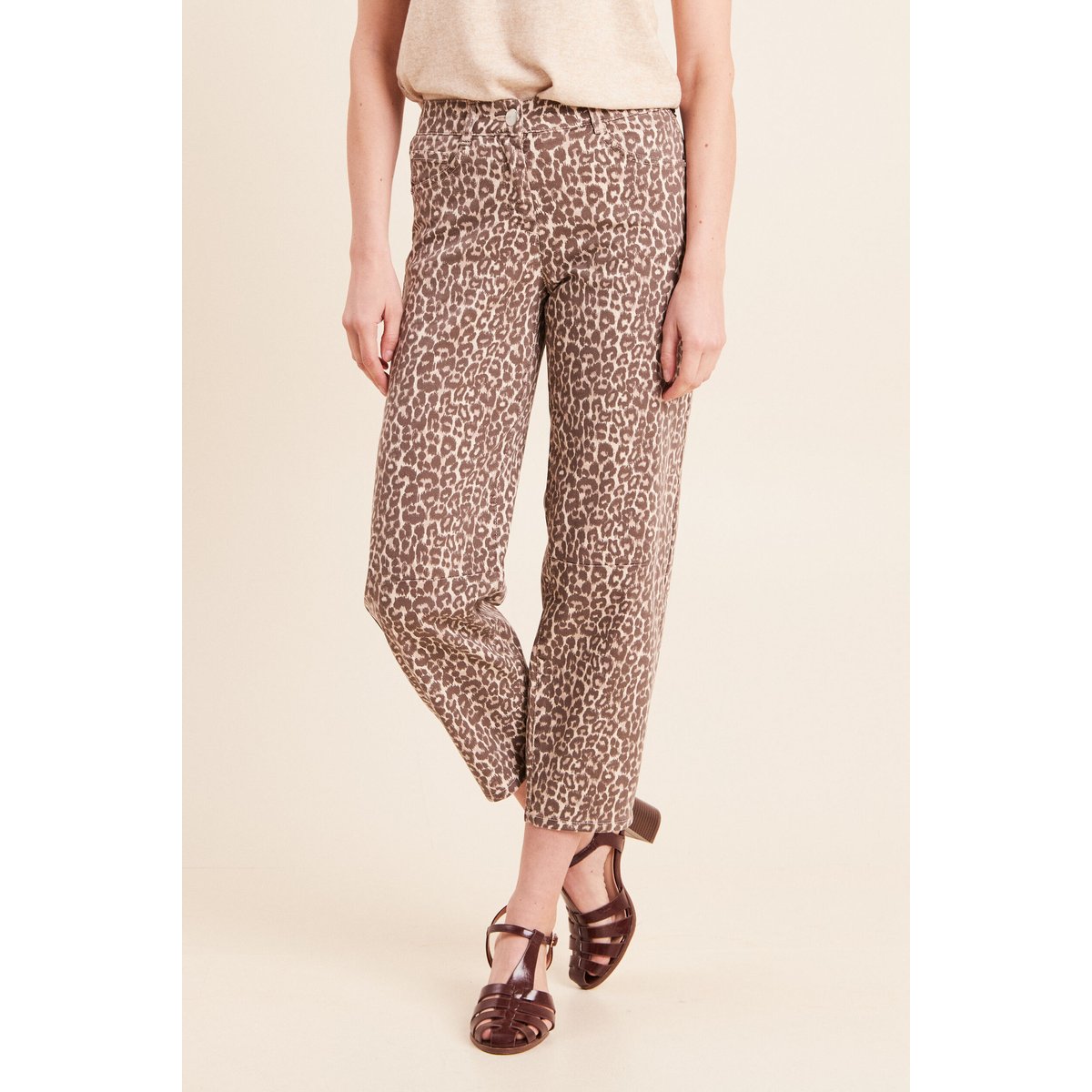Pantalon magique Le Léger coupe barrel beige, BREAL