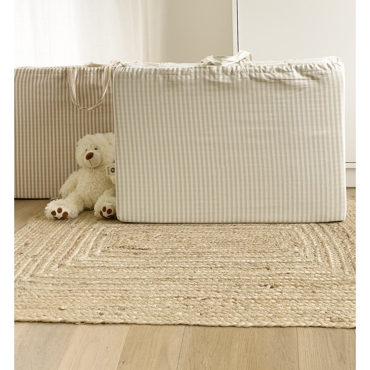 Matelas de voyage pliant RAYÉ rayé ambre, KADOLIS