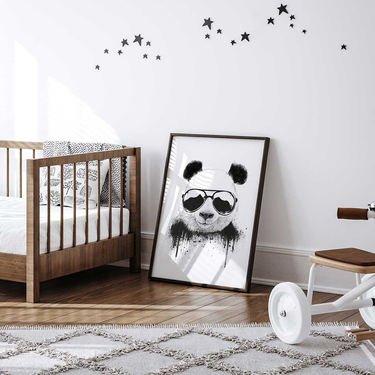 Affiche enfant cool panda affiche seule, HEXOA