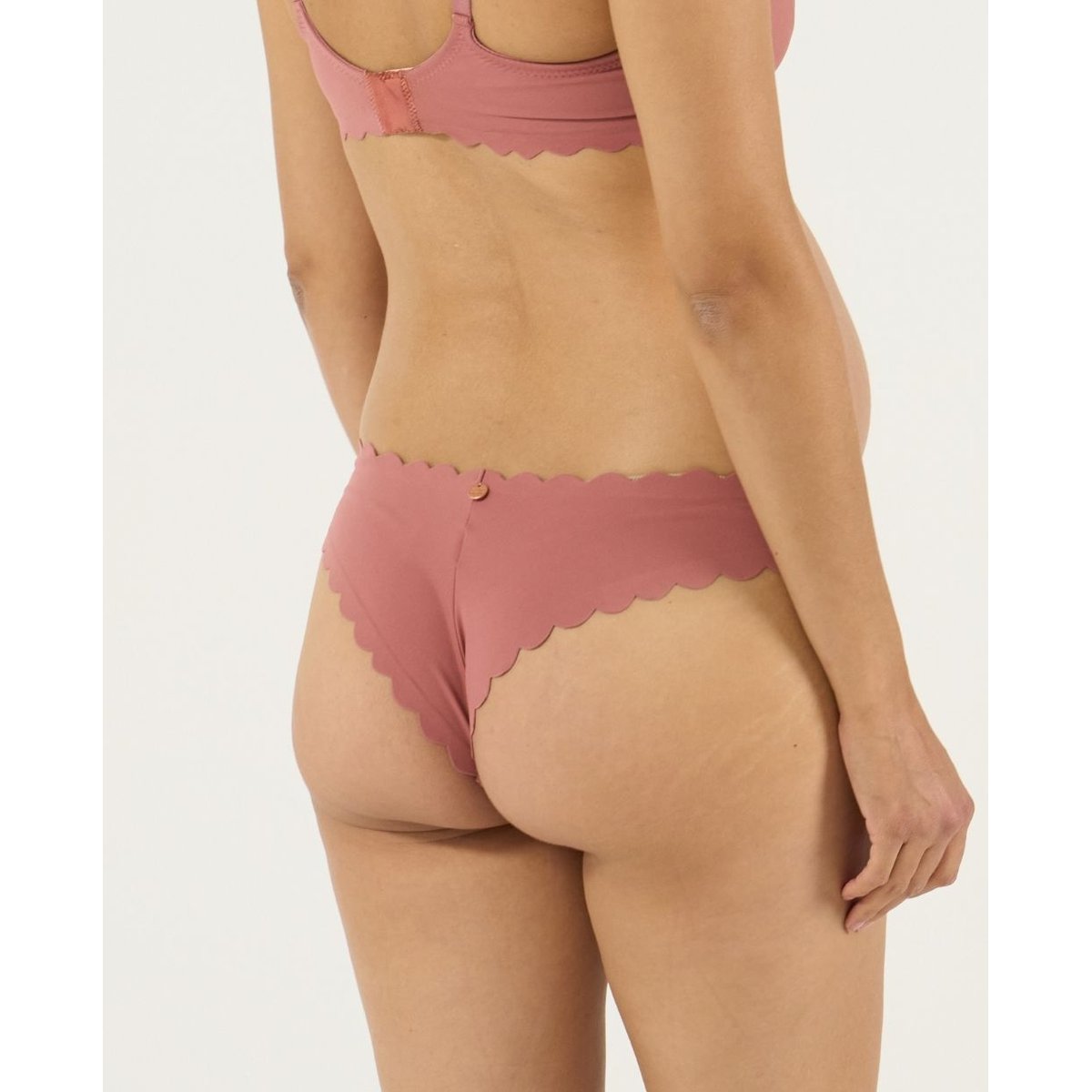 Tanga taille basse de maternité Skin rose, CACHE COEUR