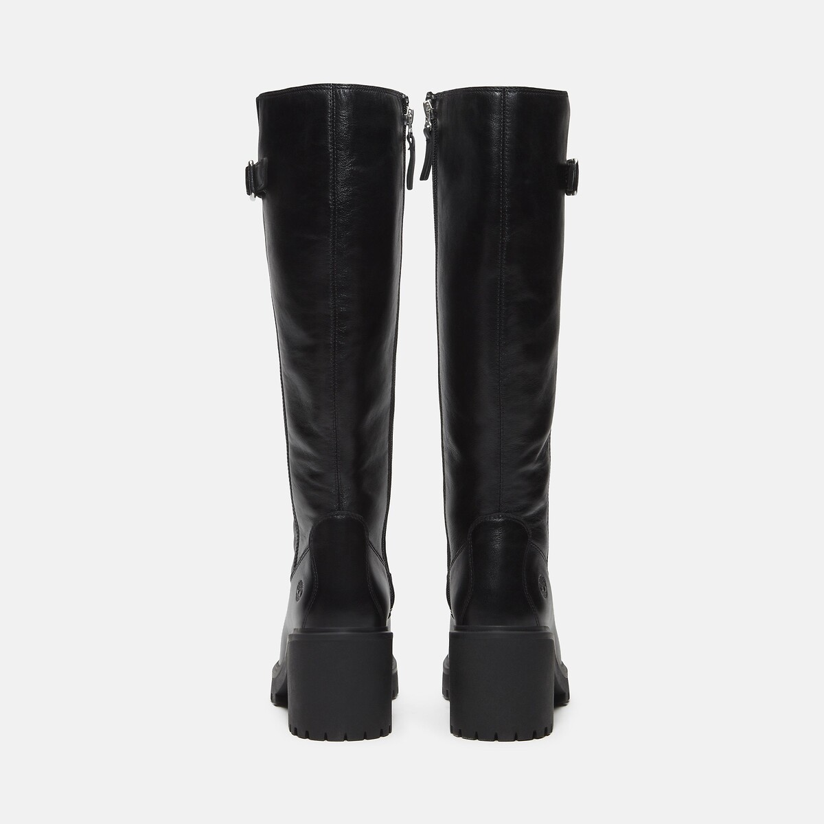 Bottes à talons en cuir Stine Heights Tall Zip Up noir, TIMBERLAND