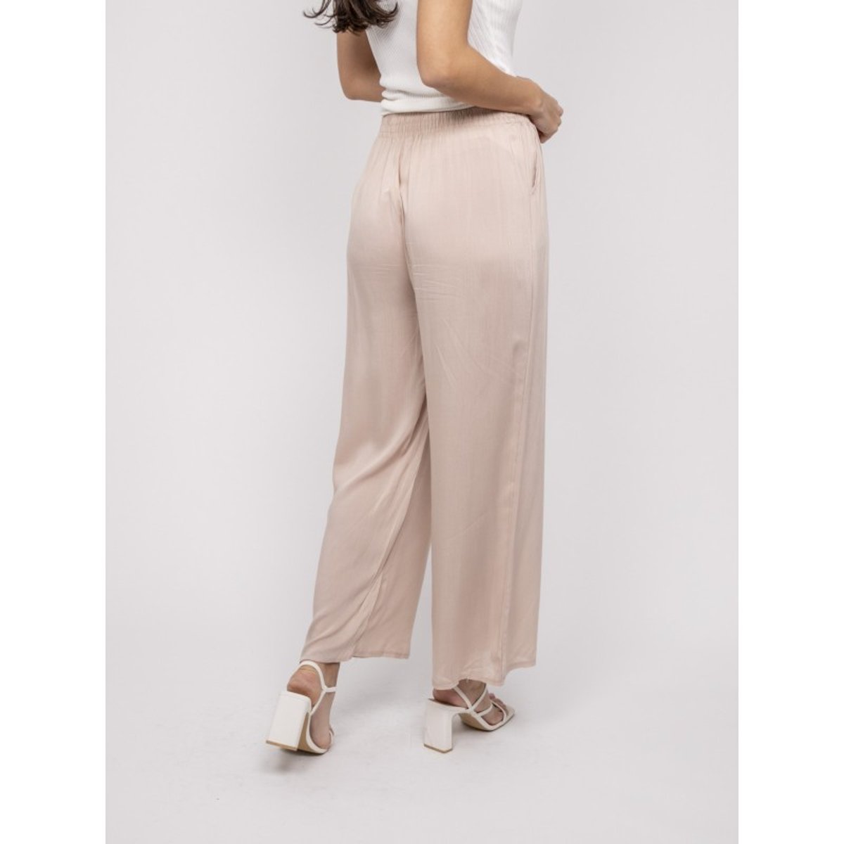 Pantalon Fluide Evelyne beige, DONA LISA