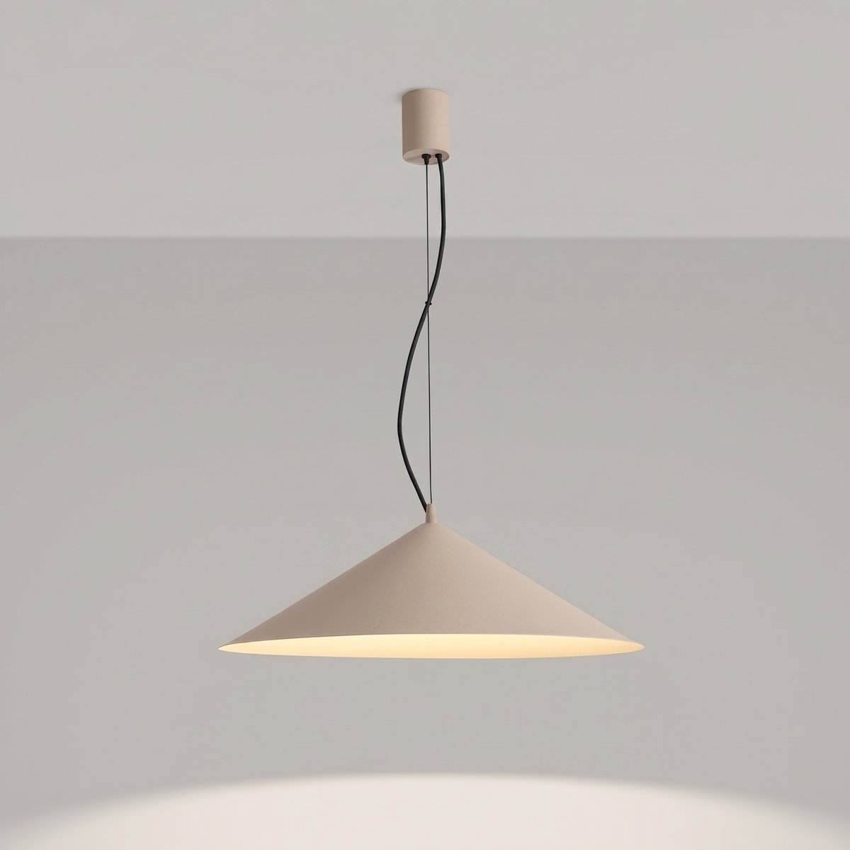 Suspension Acier Taupe LED 1 Fint taupe, EDEN