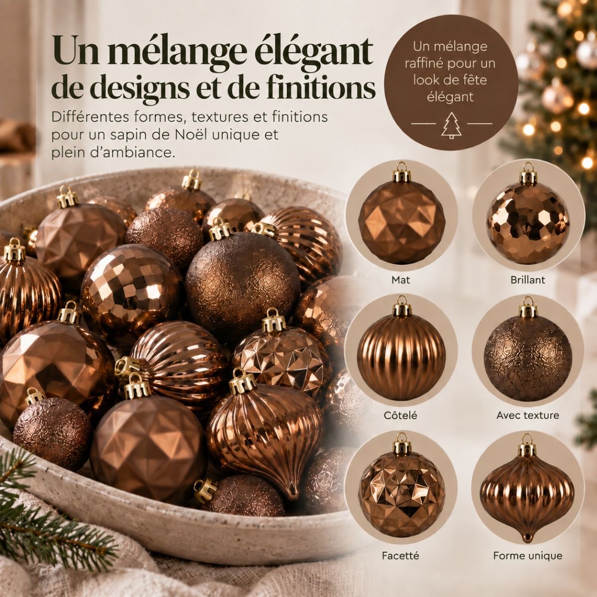 Boule de Noël or, MICA DECORATIONS