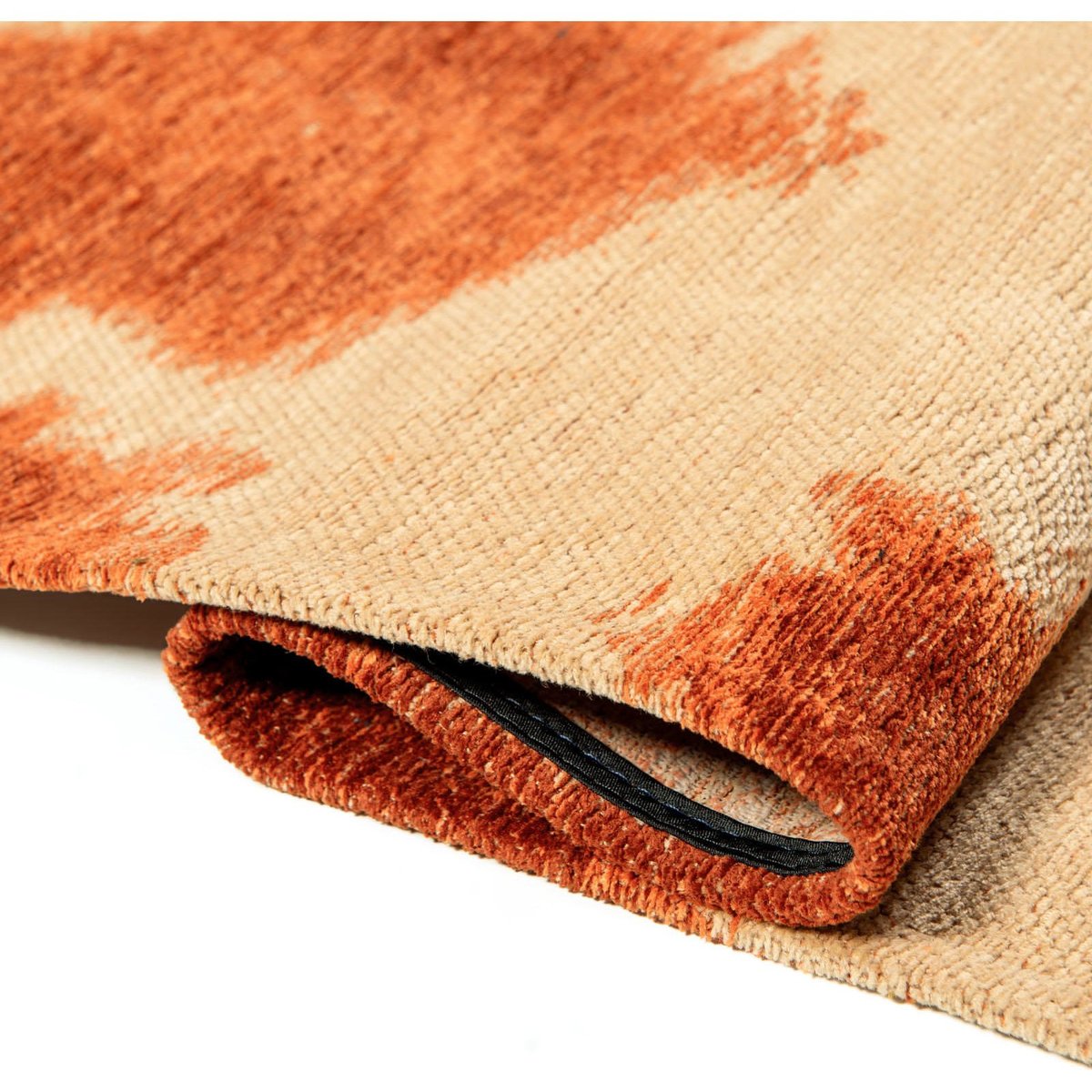Tapis intérieur extérieur, PAINTBALL rouge brique sur fond beige, RECOLLECTION