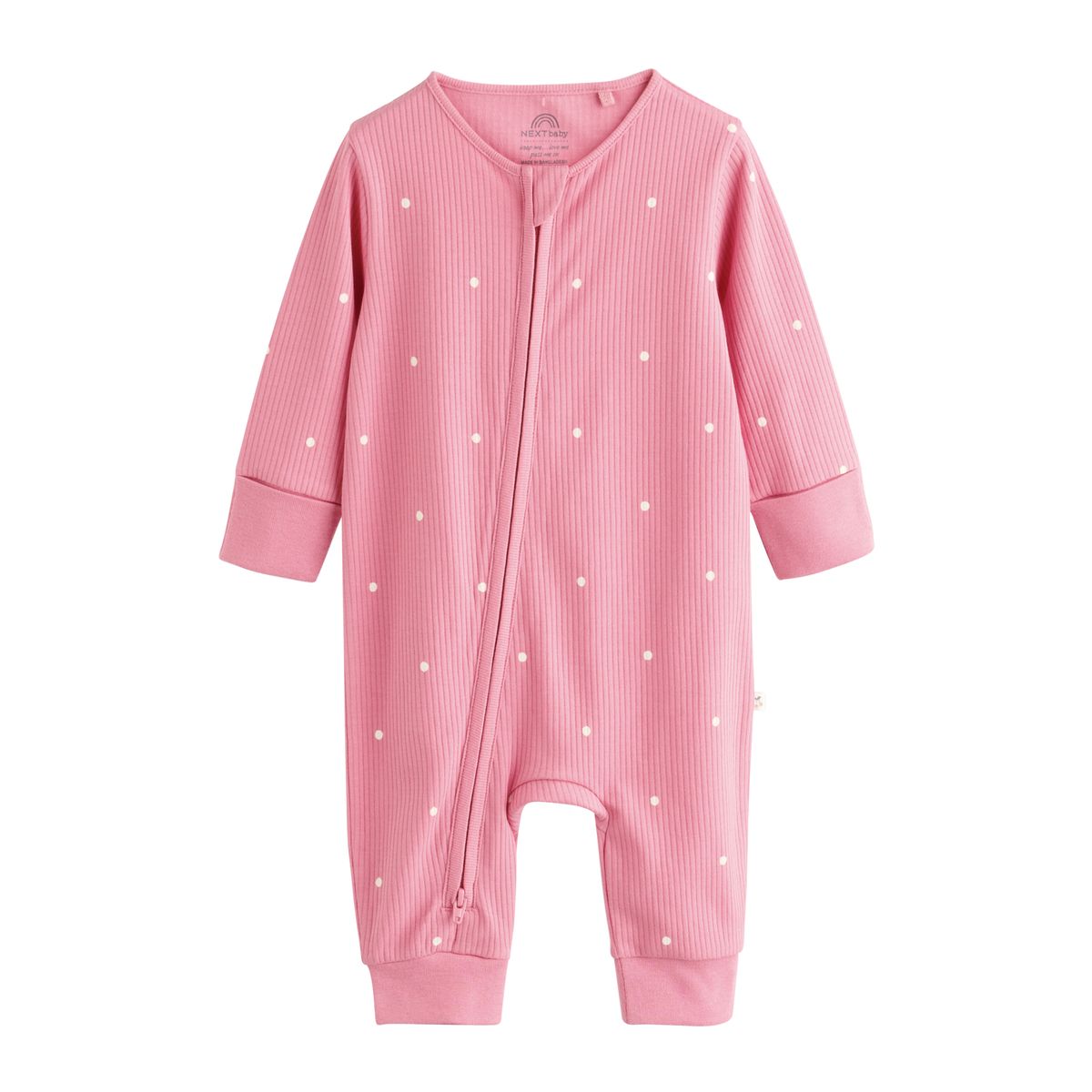 Dors-bien à zip double sens bébé, lot de 4 imprimé cerise rose, NEXT