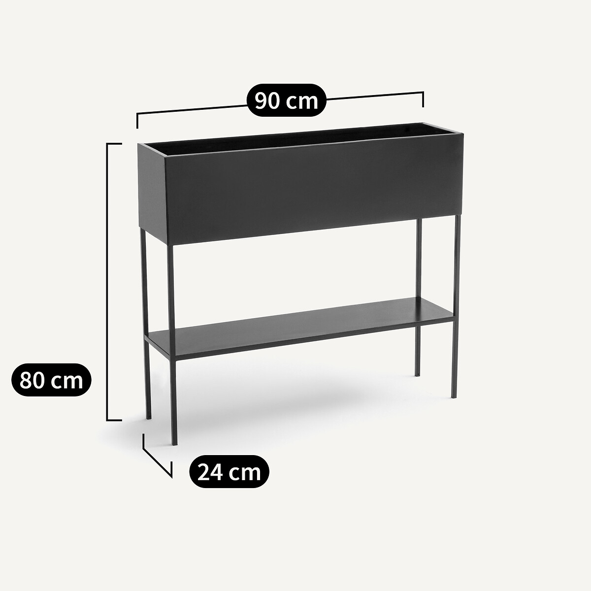 Console planteur en fer, Consuela noir mat, AM.PM