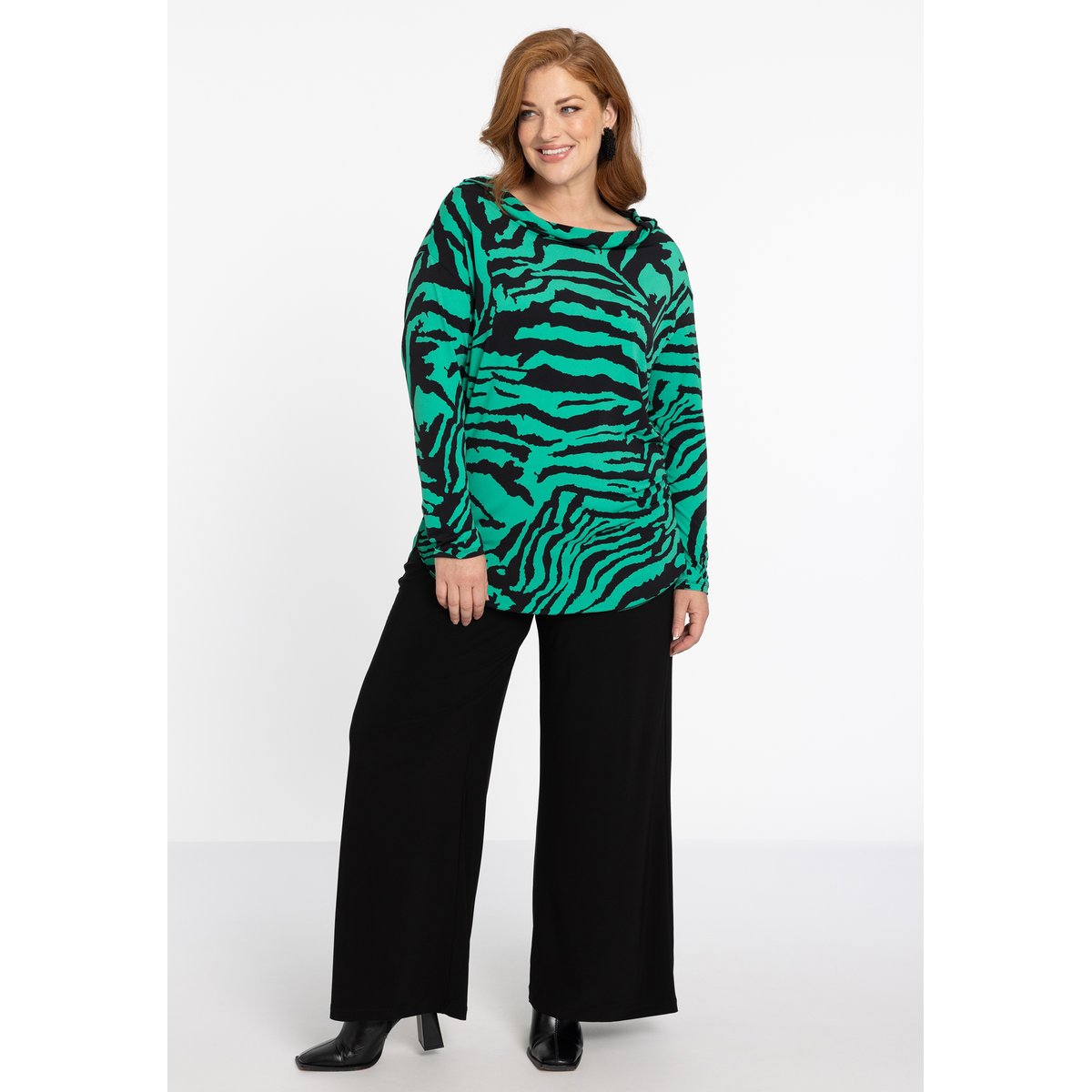 Chemise cou de bateau vert, YOEK