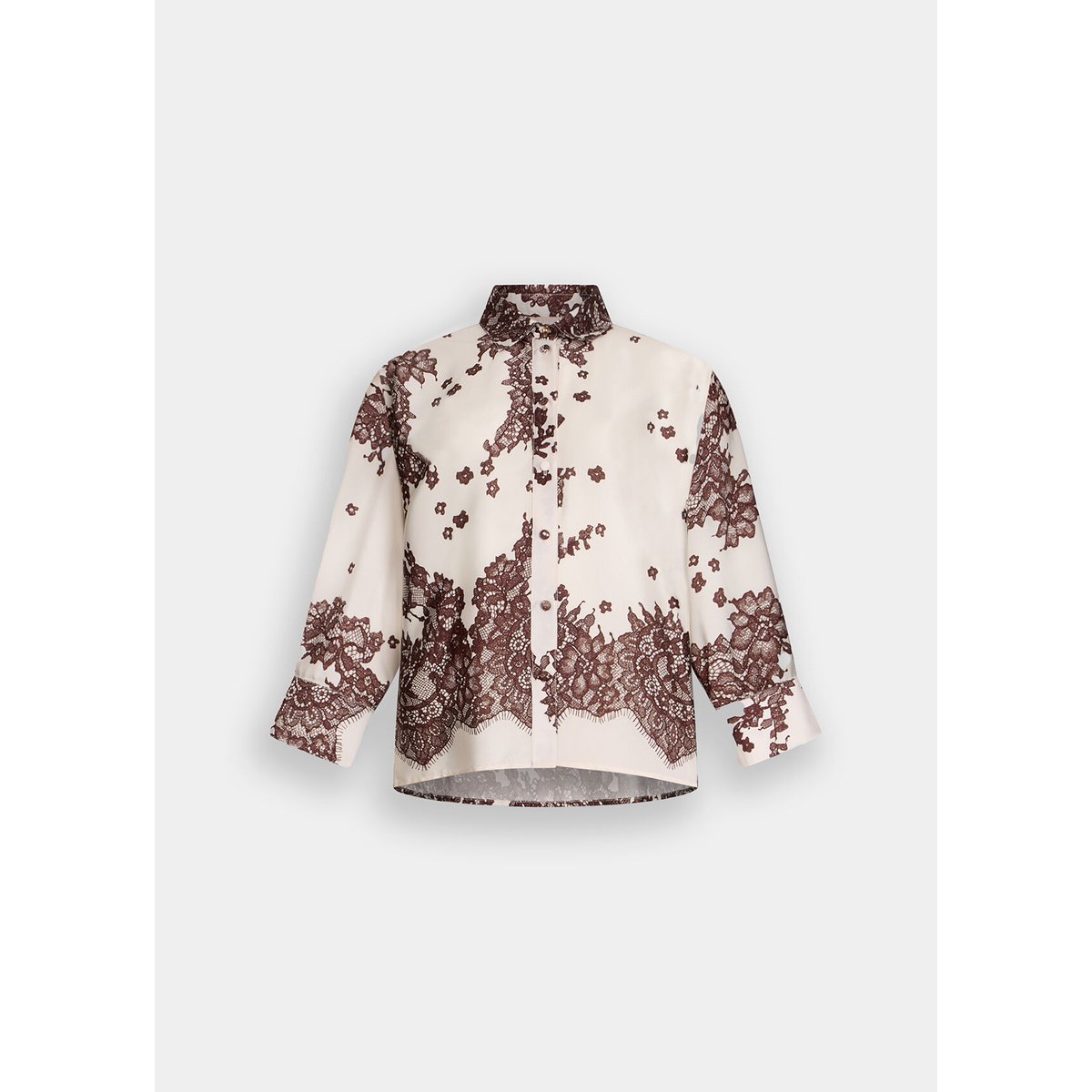 Chemise en sergé imprimé marron, LIU JO