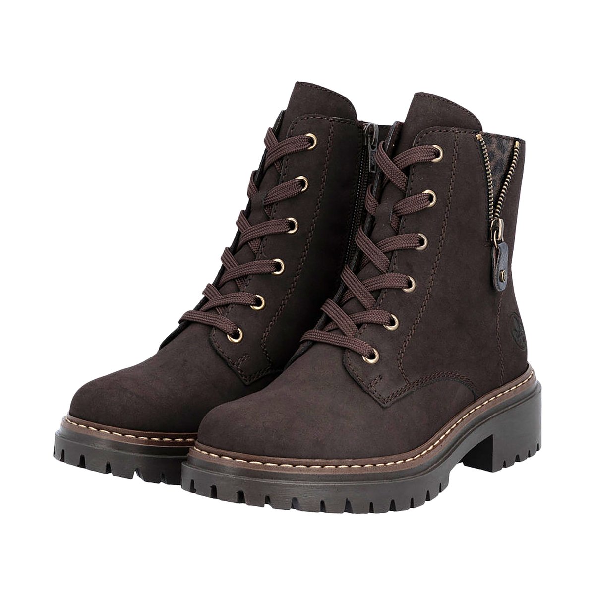 Bottines à Lacets France marron, RIEKER