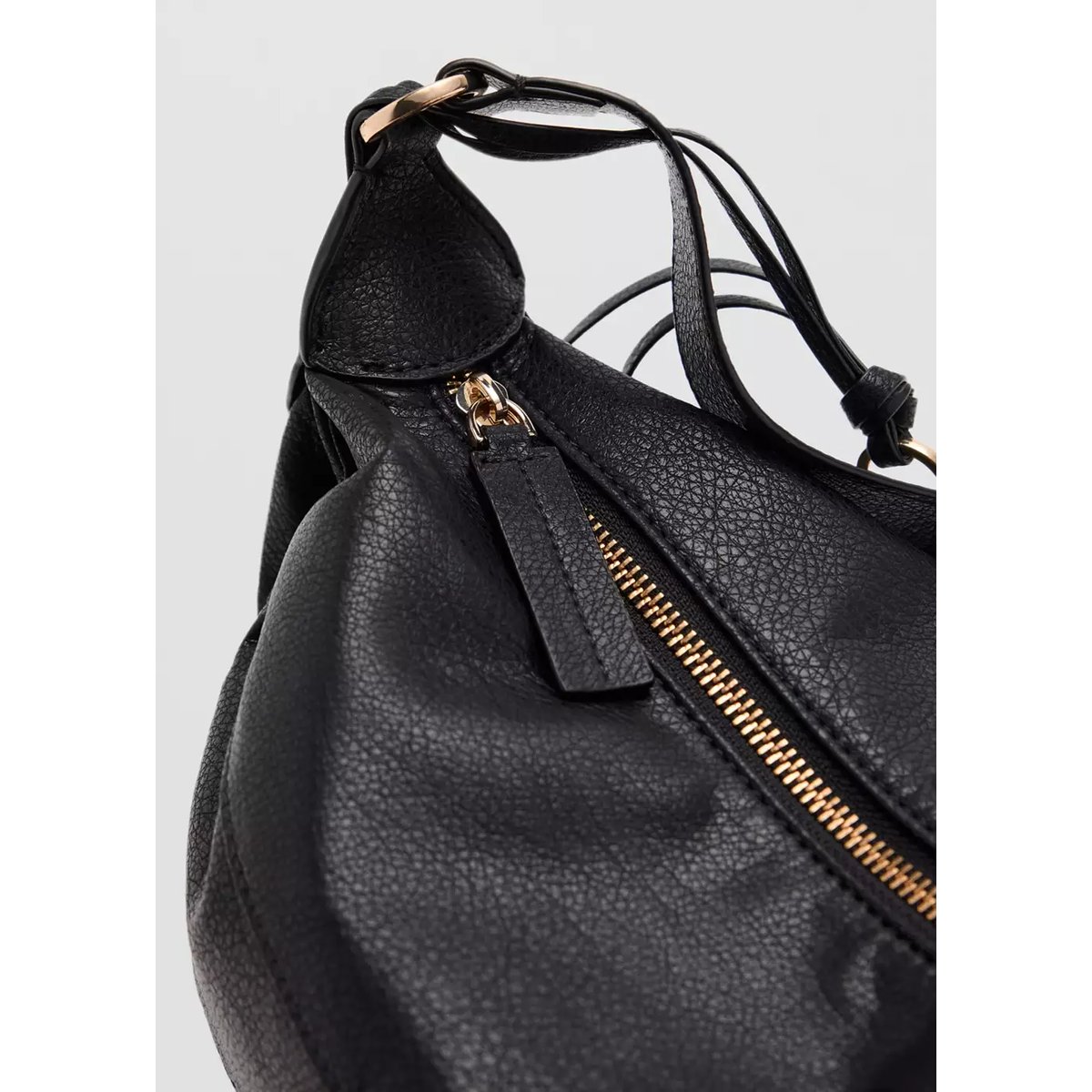Sac porté épaule ovale noir, MANGO