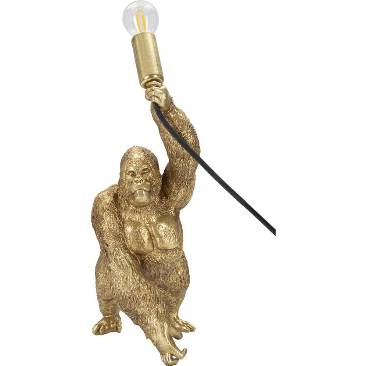 Lampe à poser gorille sculpté GLAM doré, RECOLLECTION