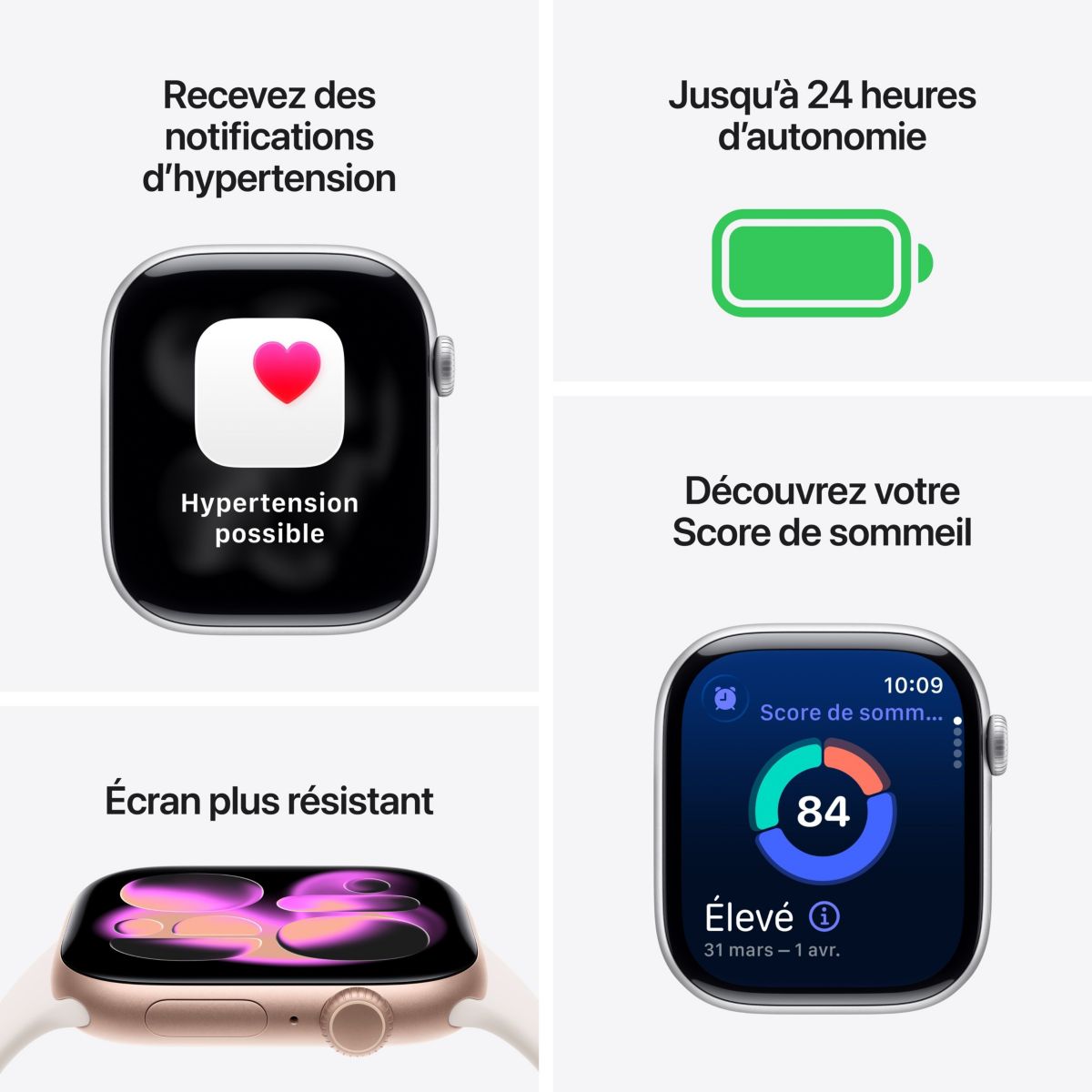 Montre connectée 46mm Alu Gris / Noir Serie 11 M/L Cellular gris, APPLE