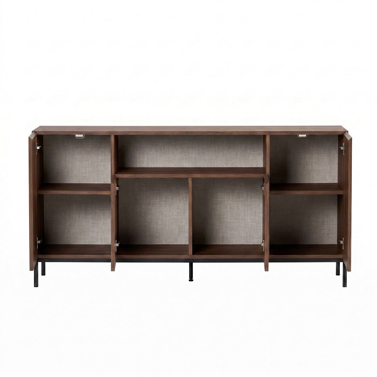 Buffet 4 portes 1 niche - OLIVER noyer, CALICOSY
