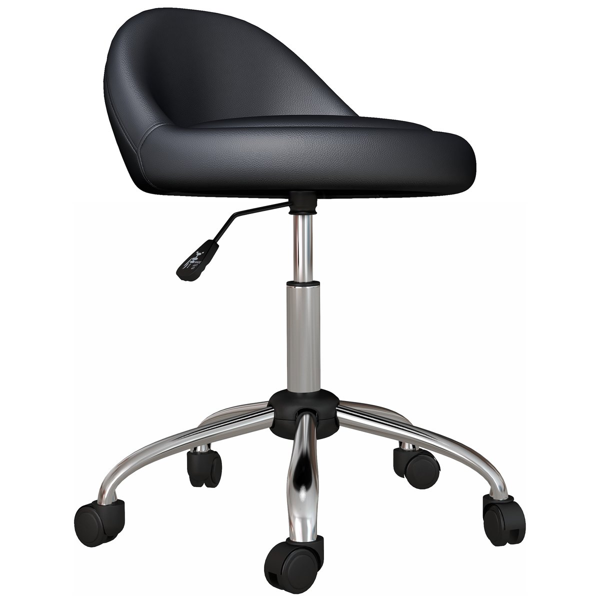 Tabouret de salon Revêtement synthétique noir, HOMCOM