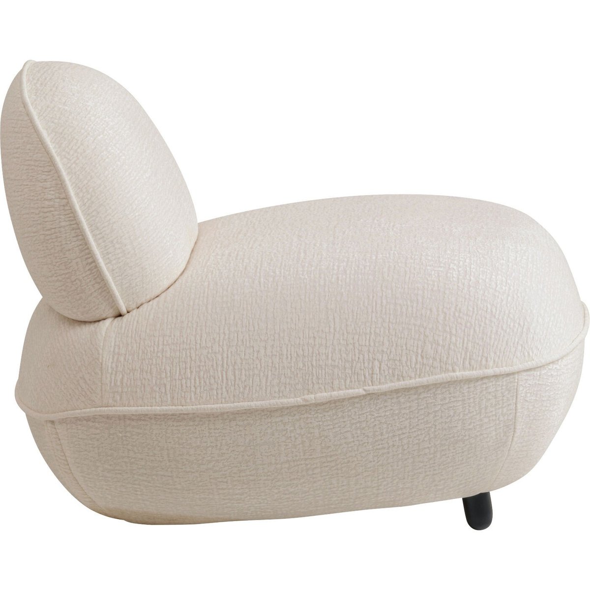 Fauteuil en polyester texturé, KUMO crème, KARE DESIGN