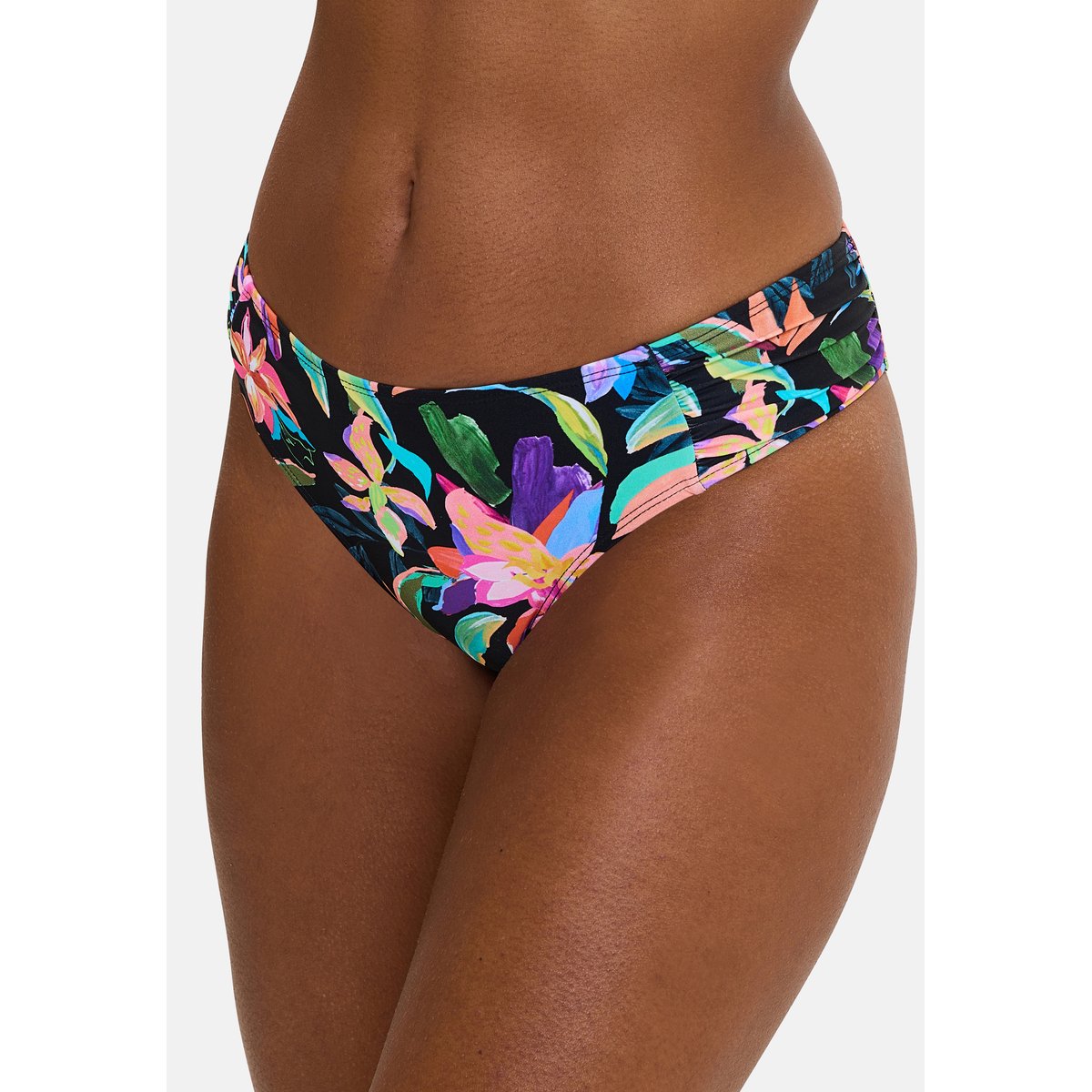 Bas de maillot de bain BARBADE paradis tropical noir, SANS COMPLEXE