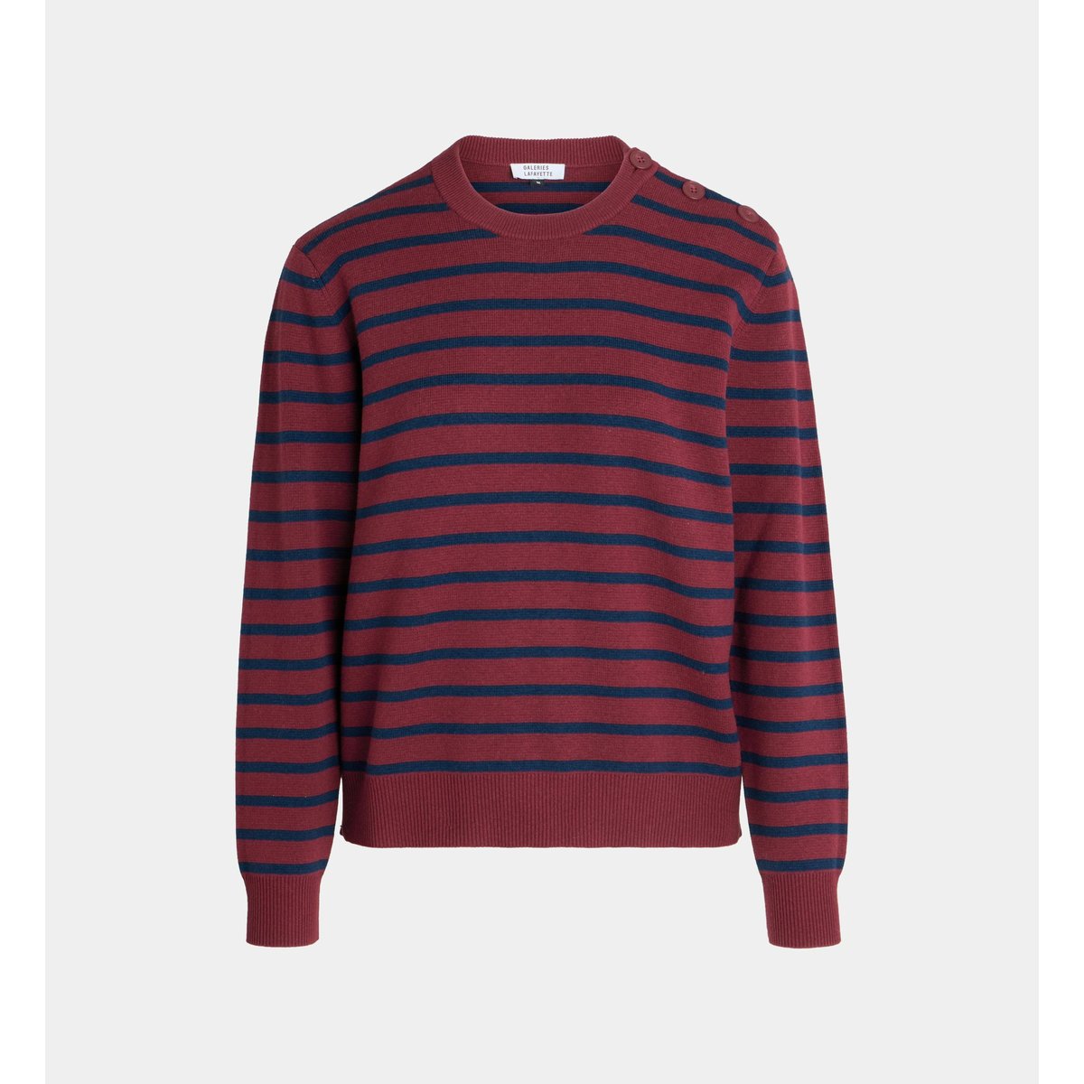 Pull cabourg en coton biologique bordeaux, GALERIES LAFAYETTE
