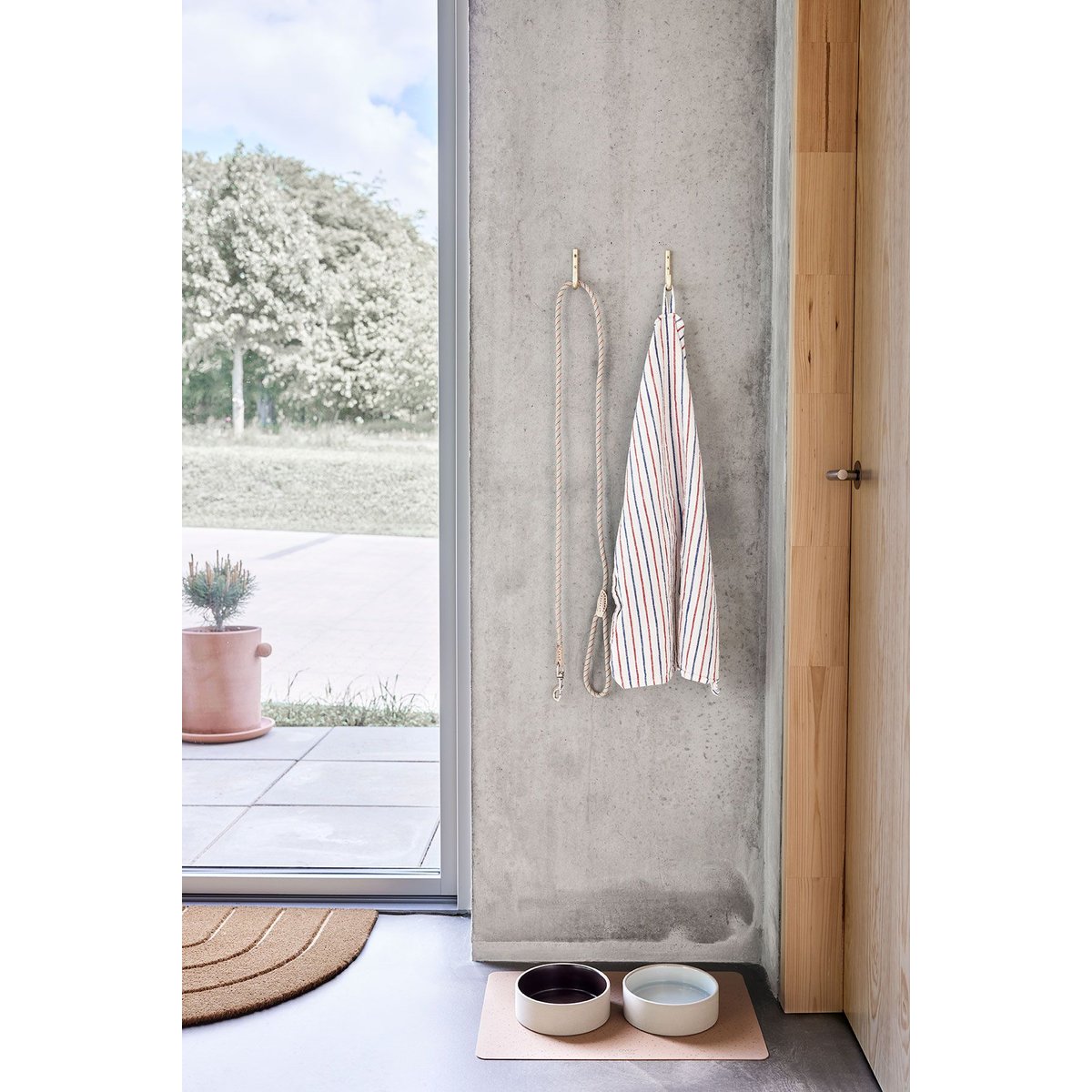 Lot de 2 patères en acier inoxydable LIVING vert, OYOY LIVING DESIGN