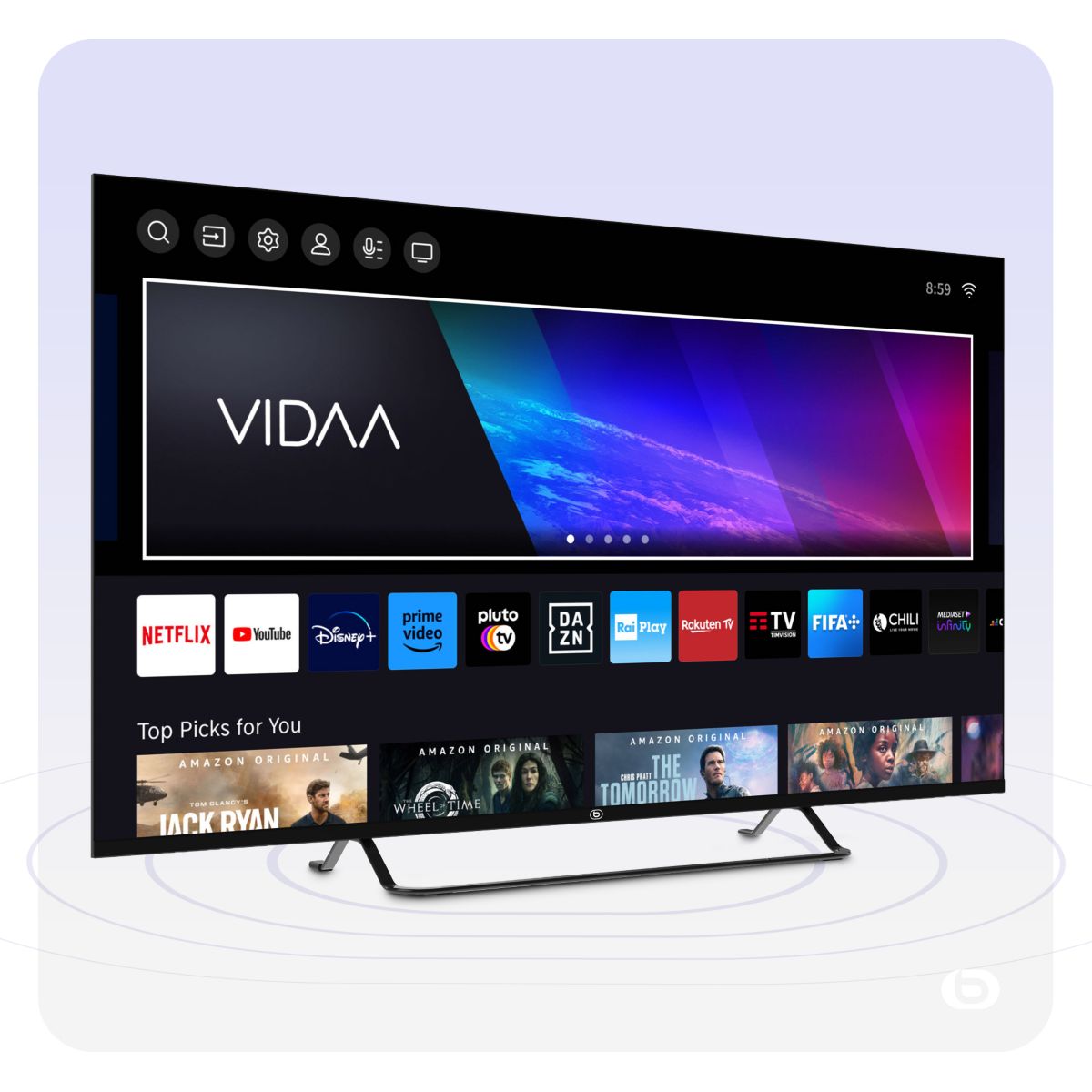 TV QLED 50QLED307 50" (126 cm) 4K - Smart TV couleur unique, ESSENTIEL B