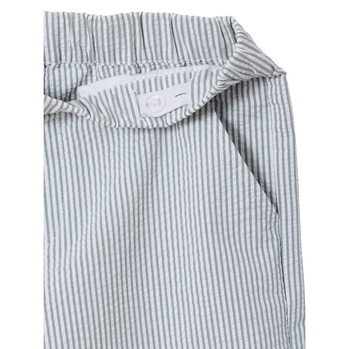 Ensemble short polo rayé vert, VERTBAUDET