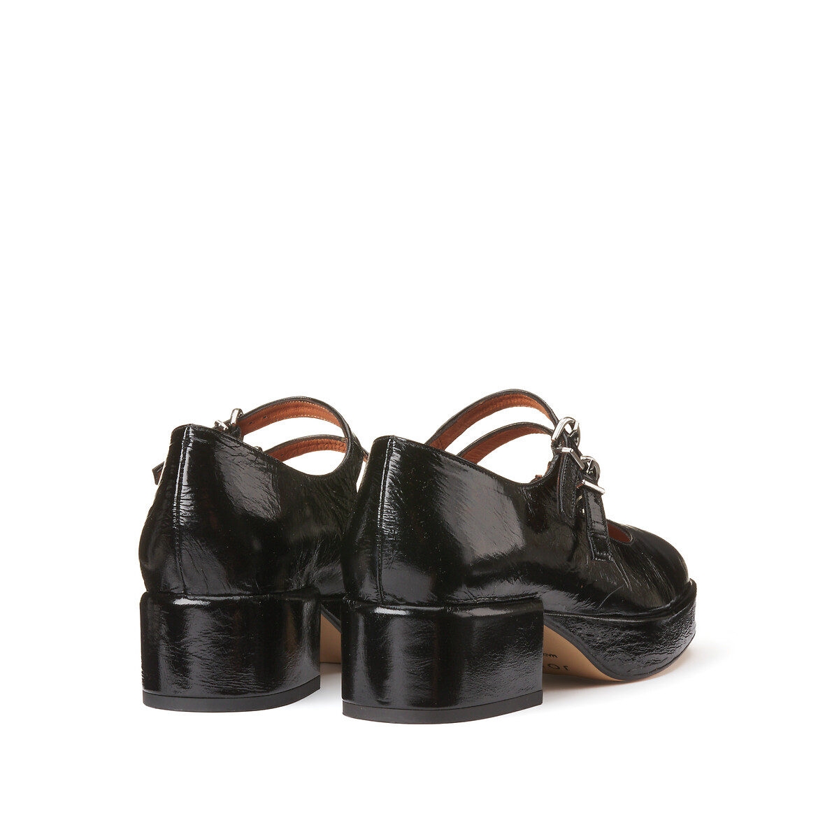 Chaussures babies cuir à talon Victoria vernis noir, JONAK