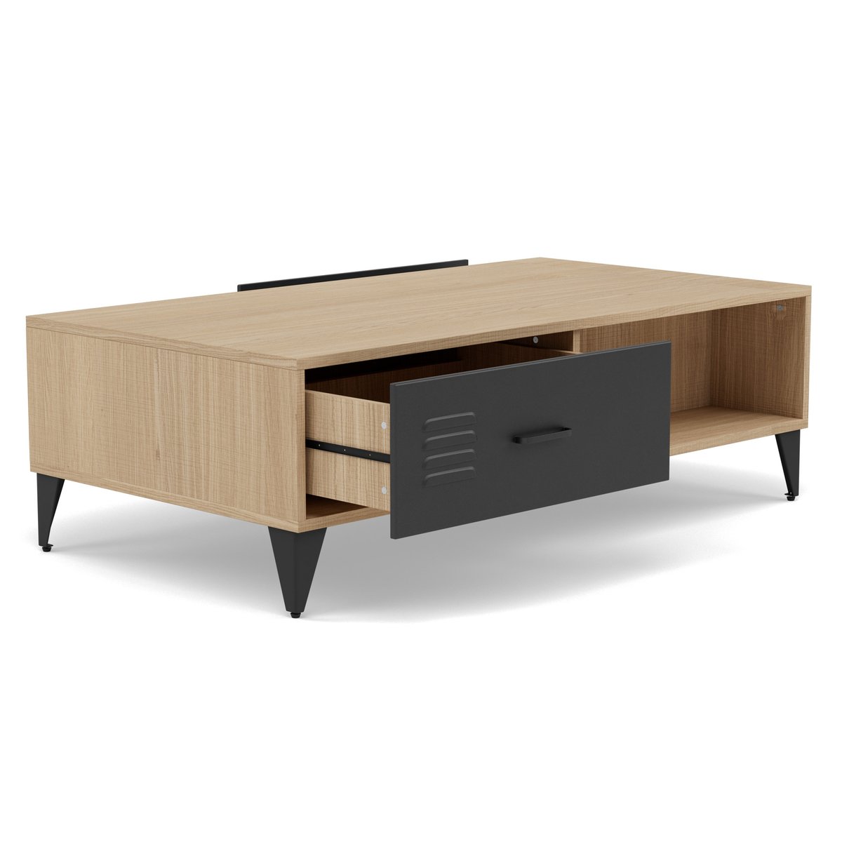 Table basse - TRIBECA bois / noir, BEST MOBILIER