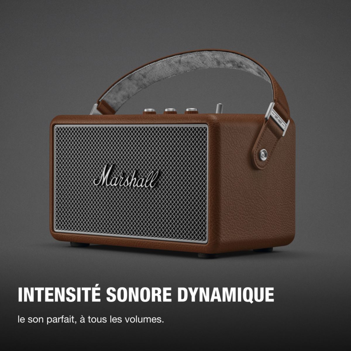 Enceinte portable Kilburn III Marron - Son 360°, Bluetooth, autonomie 50h couleur unique, MARSHALL