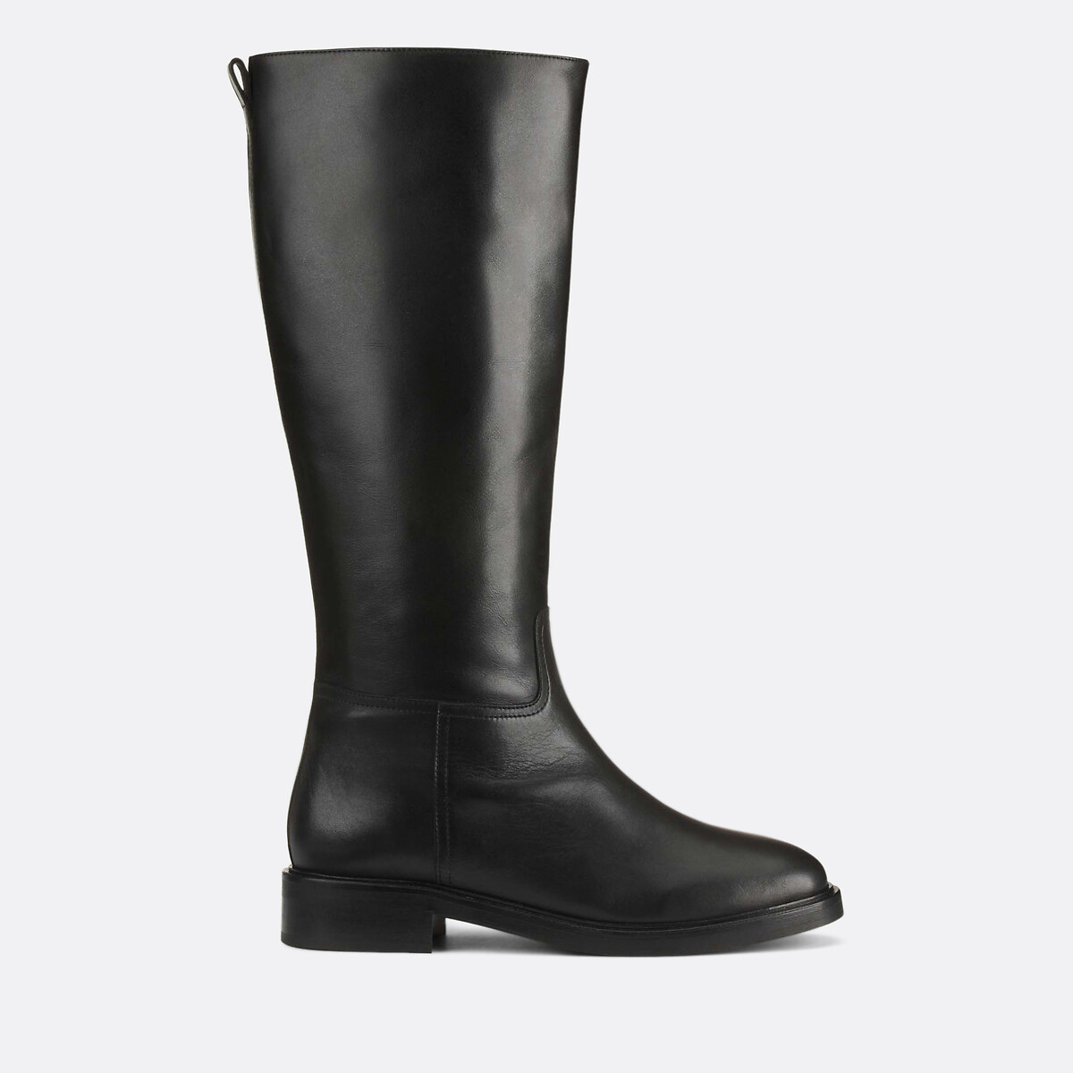 Bottes cavalières en cuir, Signature CLOTHILDE noir, LA REDOUTE COLLECTIONS