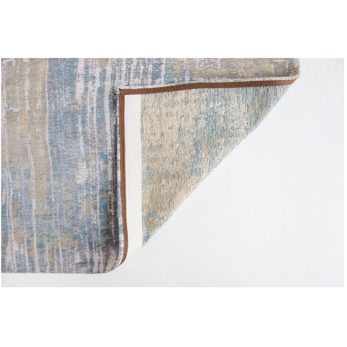 Tapis salon et chambre tissé plat GRIFF - Louis de Poortere bleu, NOVATREND