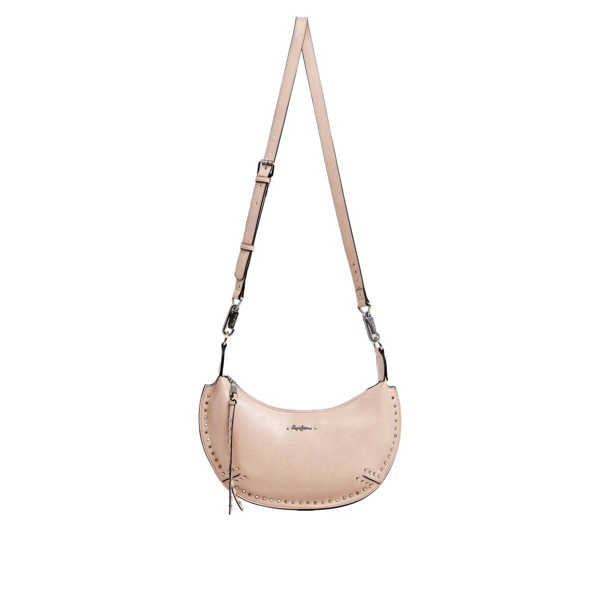 Sac Demi-Lune Effet Cuir rose lavé, PEPE JEANS