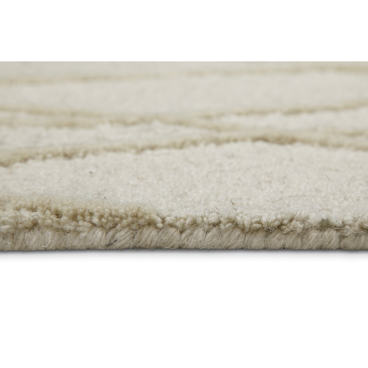 Tapis texturé à motifs courbes ,  HAMPTONS TWENTYTHREE blanc crème, WECON HOME