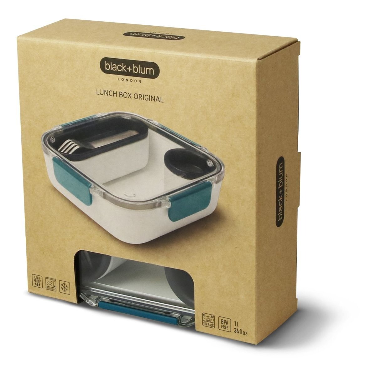 Lunch box original océan bleu 1000 ml couleur unique, BLACK + BLUM