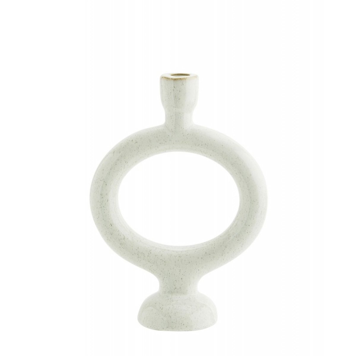 Bougeoir grès blanc, MADAM STOLTZ