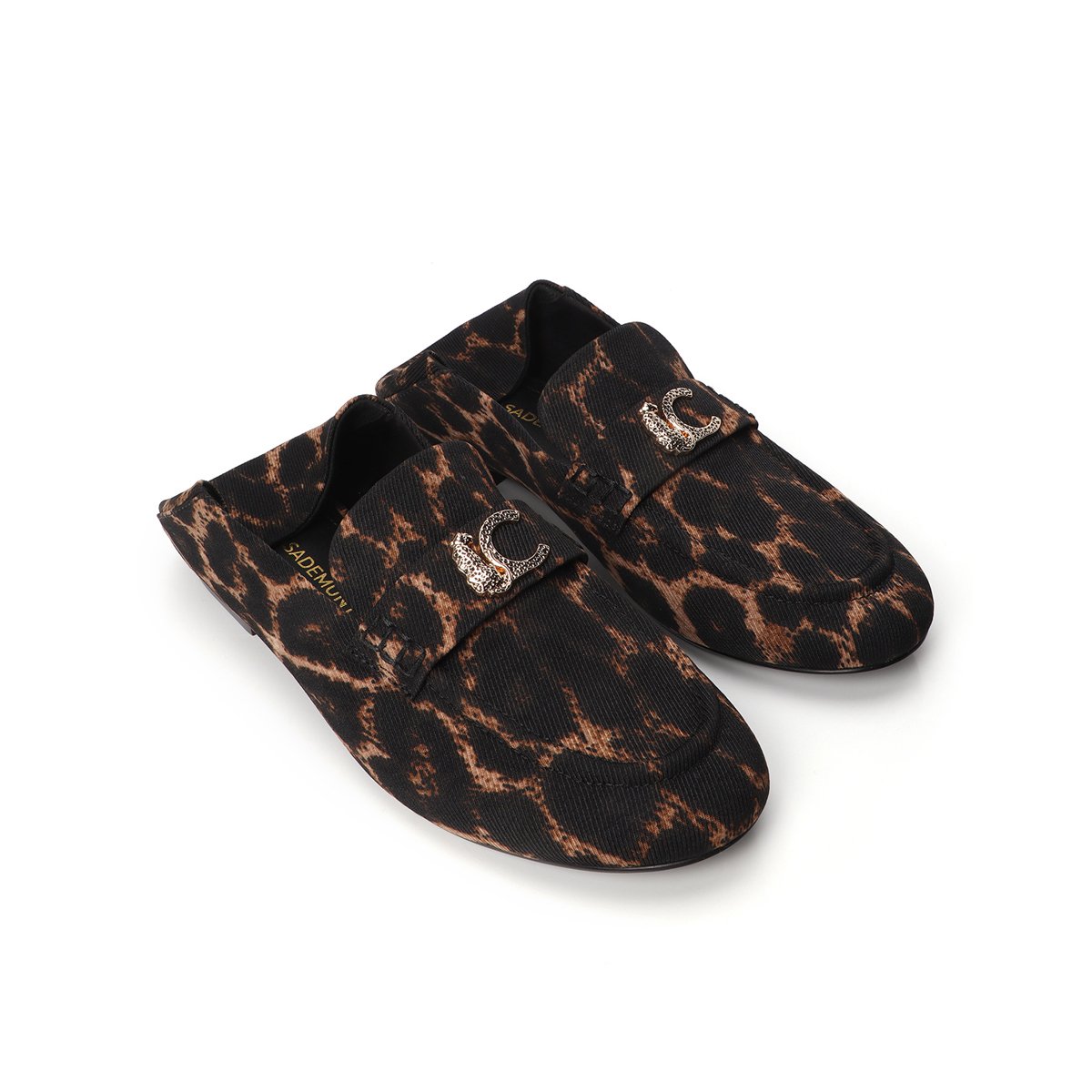 Mocassins imprimé léopard avec détail bijou léopard, LOLA CASADEMUNT