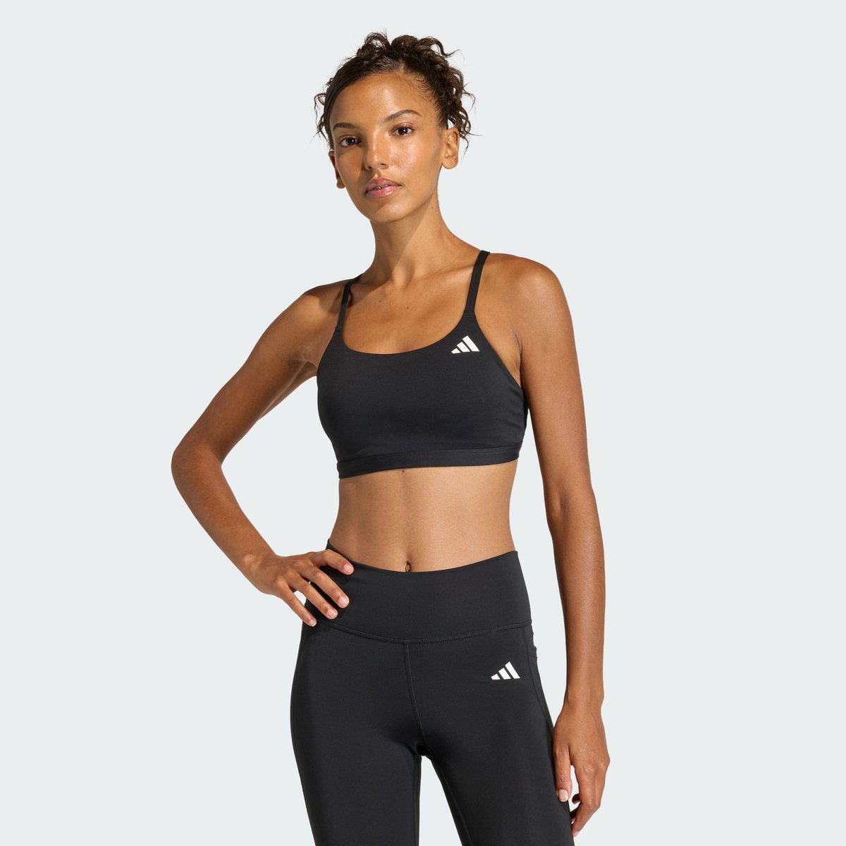 Brassière De Training Optime Essentials Maintien Léger noir, adidas Performance