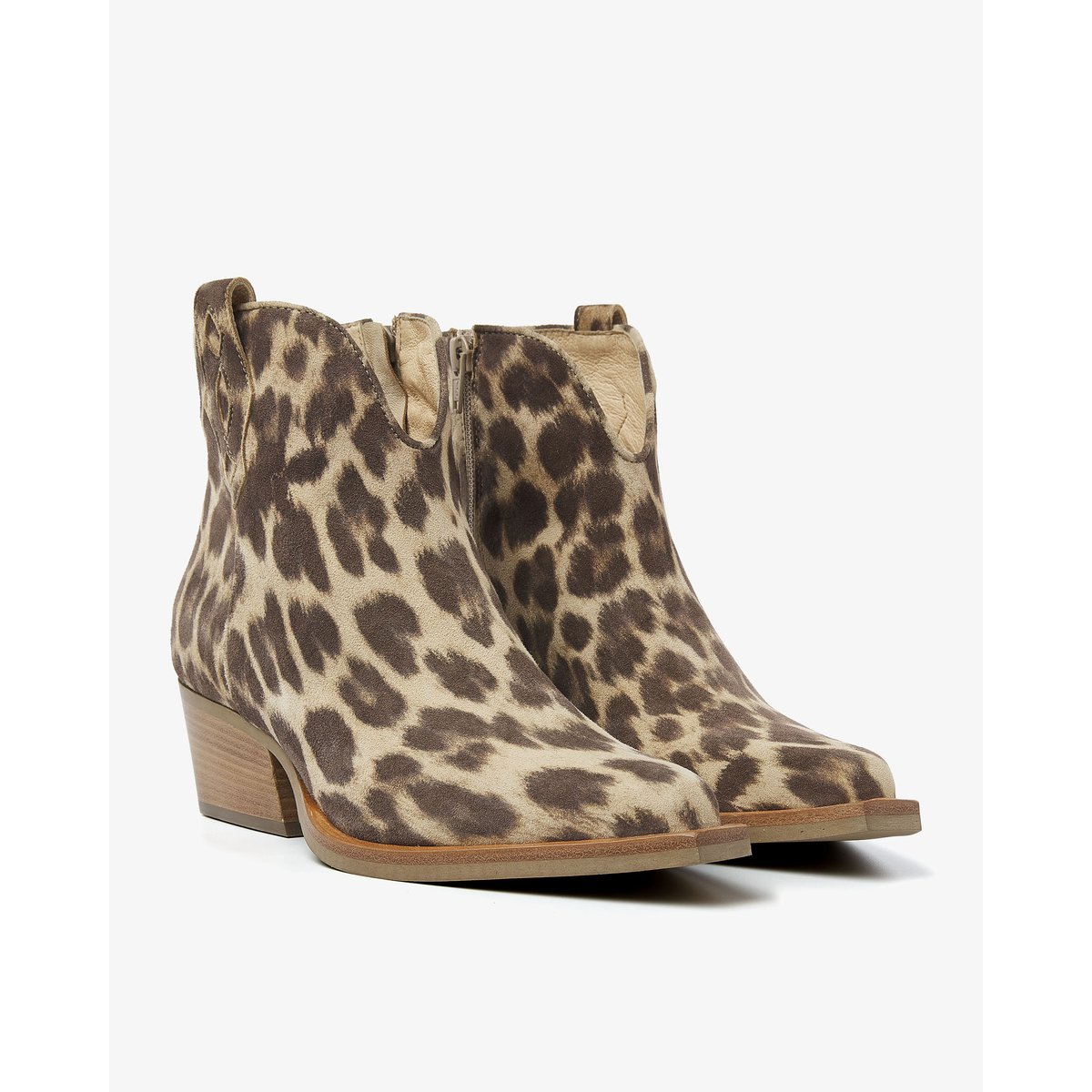 Bottines en cuir DO GEMMA marron imprimé léopard, VIA VAI