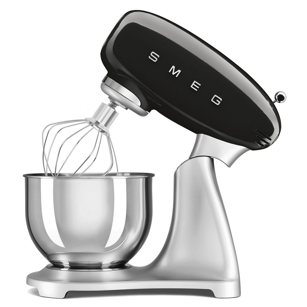 Robot patissier socle inox SMF04 noir brillant, SMEG