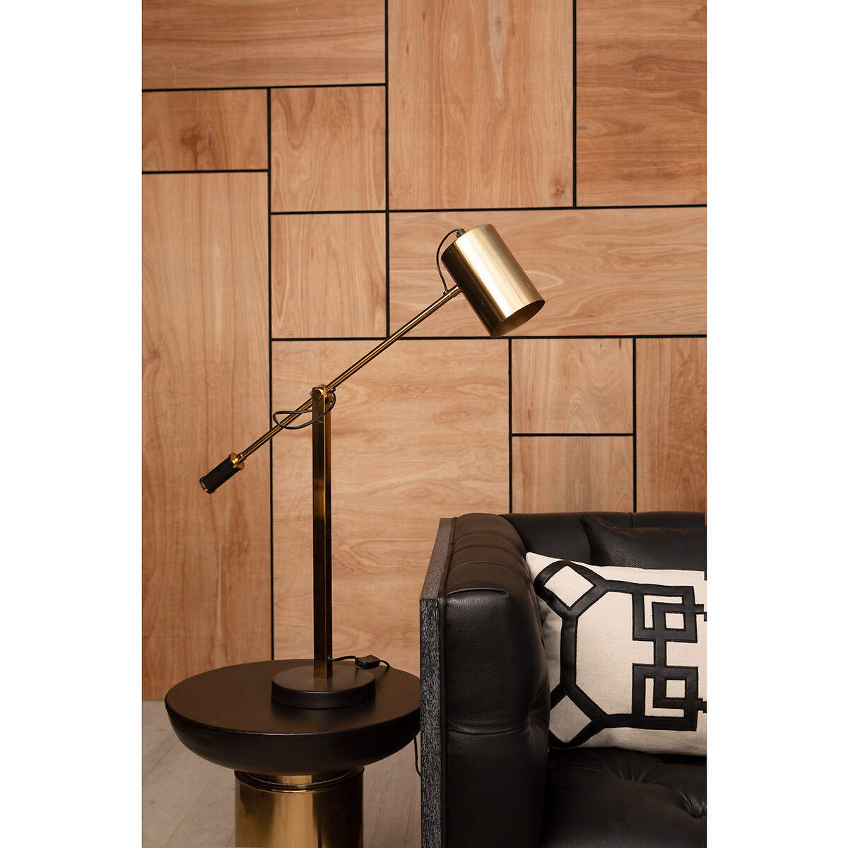 Marcon Black & Gold Vintage-Style Task Table Lamp gold-coloured, SO'HOME