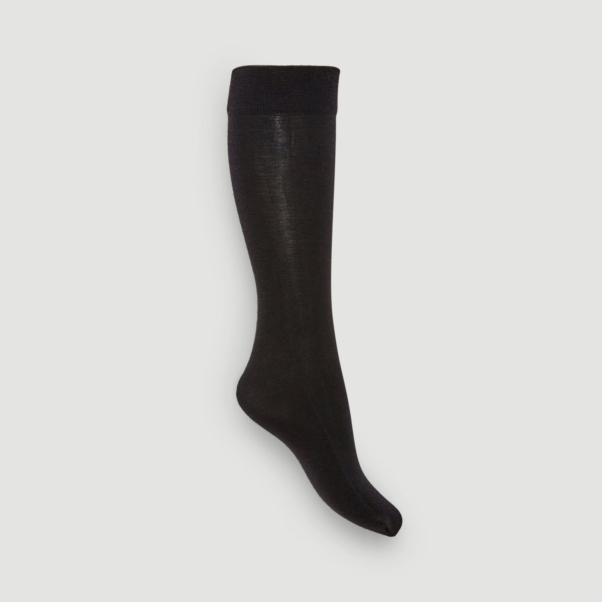 Mi-bas en laine noir, MONOPRIX