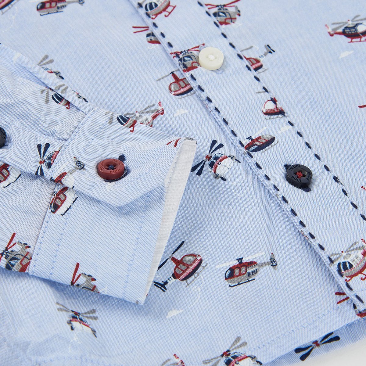 Chemise garçon imprimée hélicoptères multicolore, BOBOLI