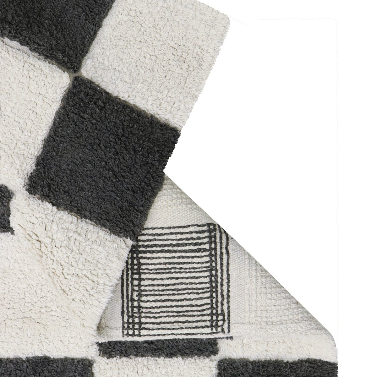Tapis Rectangulaire en coton Carrelages LITTLE CHEFS gris, LORENA CANALS