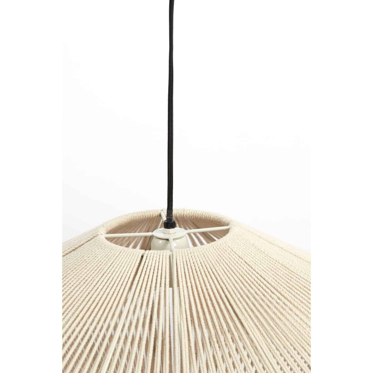 Lampe Suspendue Textiles FELIDA crème, LIGHT & LIVING 