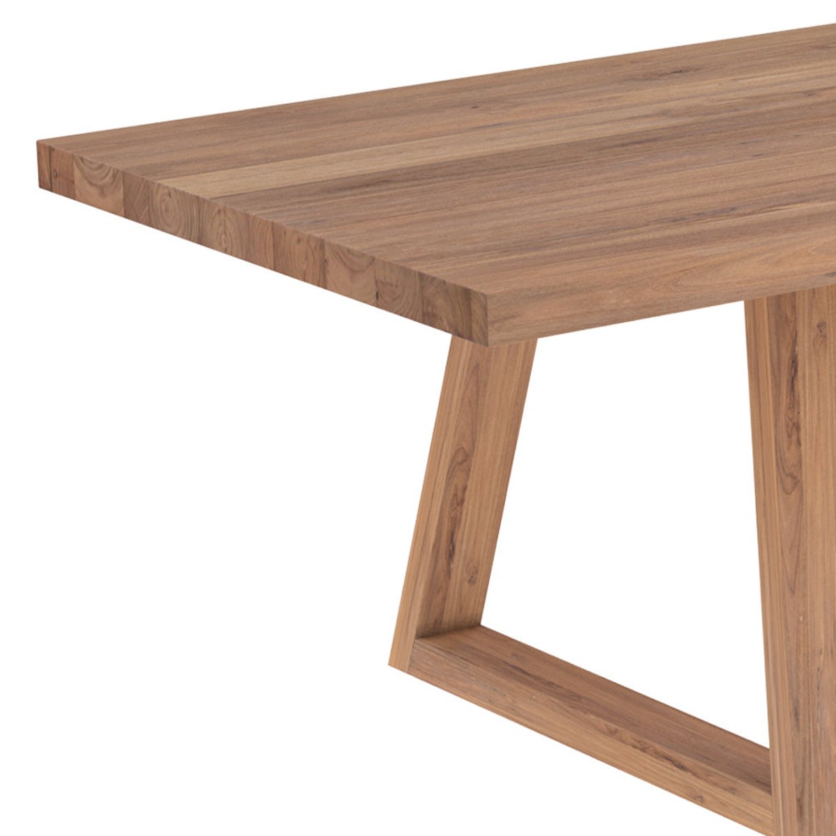 Table rectangulaire 10 personnes en bois de teck recyclé 260 cm - MARIE marron, MAISON PAVANE