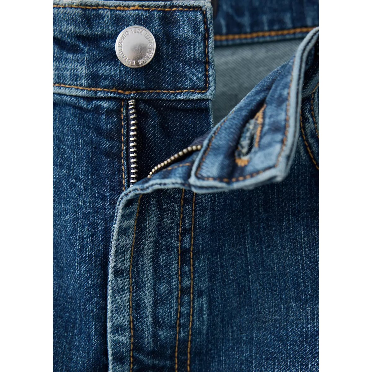Jean taille haute wideleg bleu foncé, MANGO
