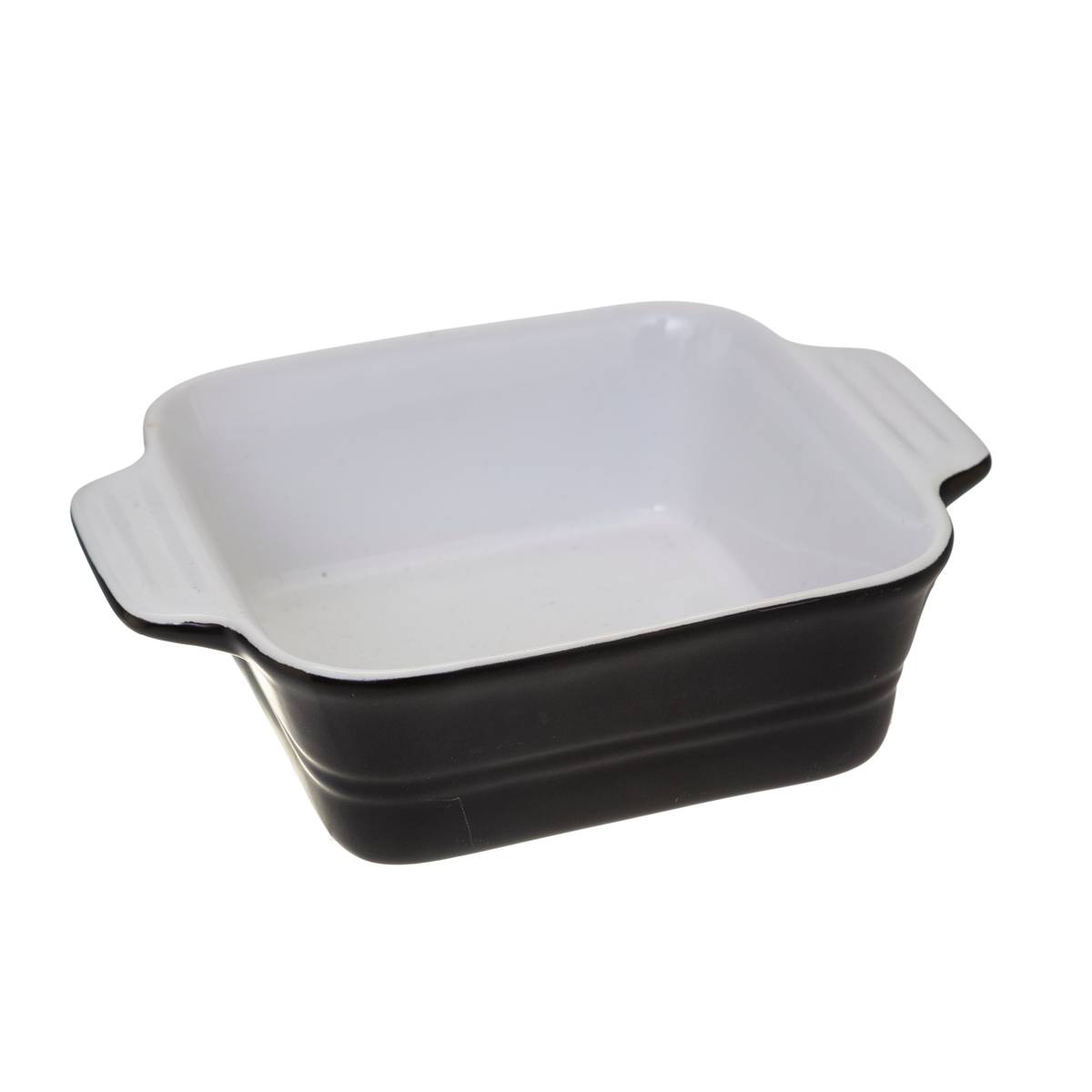 Plat carré en faïence pour gratins individuels ESSENTIELS noir, 5FIVE SIMPLY SMART