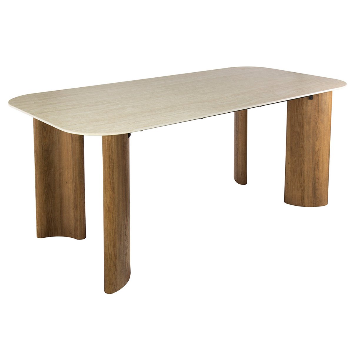 Table à manger 180x90 cm - MOHEA bois / beige, BEST MOBILIER