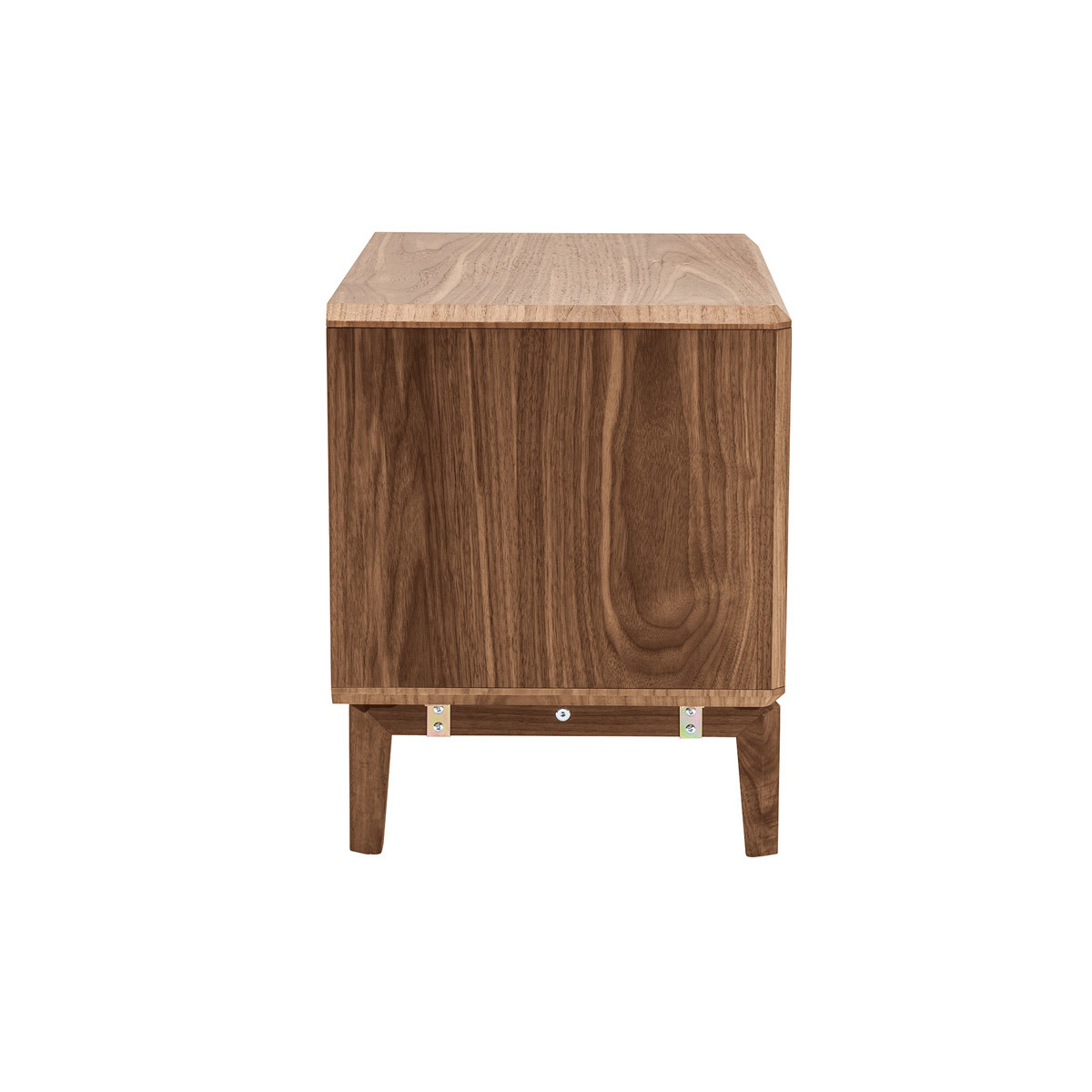 Table de chevet bois foncé noyer SUVA noyer, MILIBOO