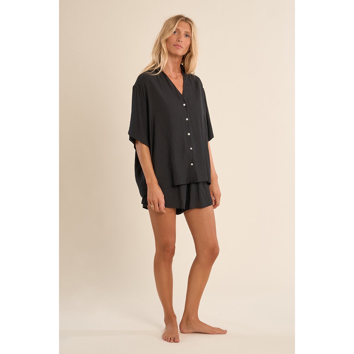 Chemise large noir, MOLLY BRACKEN